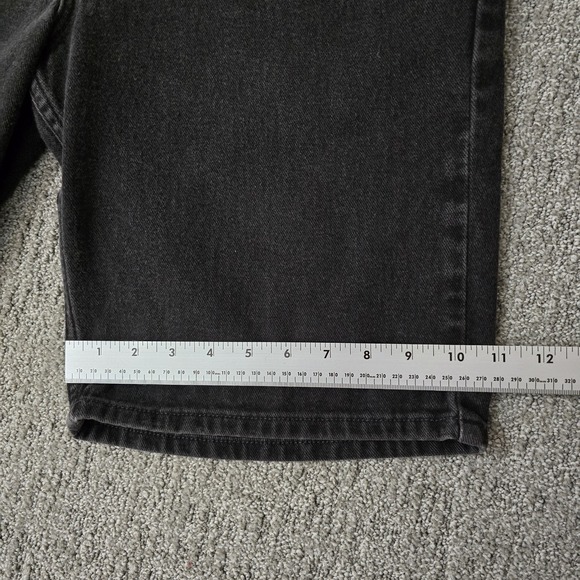 Vintage Y2K Tommy Hilfiger Black Denim Jean Shorts Mens 32 Skater Street Jorts - Picture 5 of 10